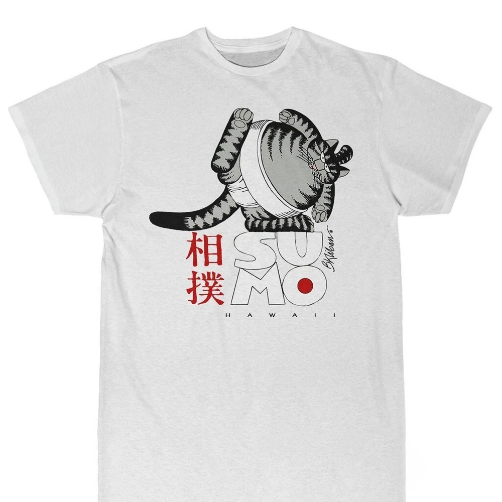 Hawaii Sumo Cat Funny Unisex T Shirt