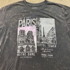 Mighty Fine Shirt Mens 2X Paris Notre Dame Eiffel Tower Graphic Tee Unisex