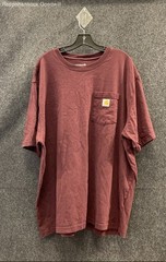 Carhartt Men’s K87 Workwear Pocket T-Shirt Burgundy Red Loose Fit Sz 2XL