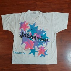 Vtg Jazzercise Single Stitch Shirt XL Fruit of the Loom Made in USA Concord CA