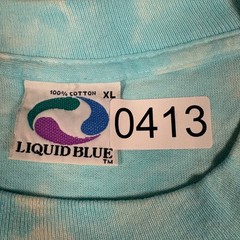 Vintage 1992 Coral Reef Aquatic Paradise Liquid Blue T-Shirt Men XL Tie Dye Fish
