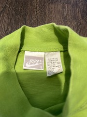 Y2K Vtg Green Nike Silver Tag Tab T Shirt Tee Drawstring Vintage RARE