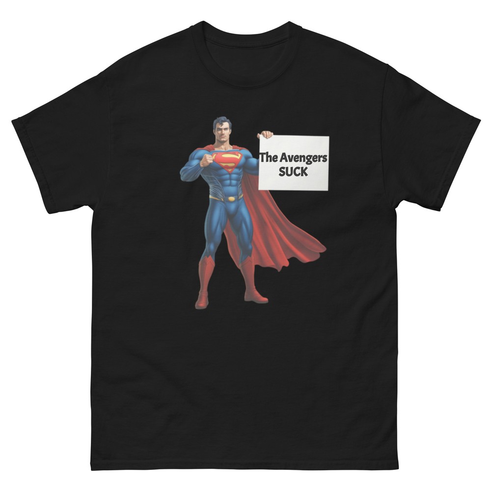 Funny Superman Tee | DC Comics | Justice League vs. Avengers | Superman T-shirt