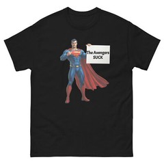 Funny Superman Tee | DC Comics | Justice League vs. Avengers | Superman T-shirt