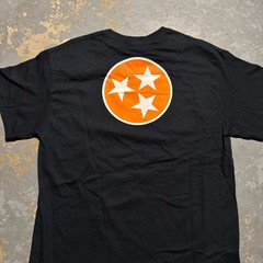 Tennessee Shirt Adult Medium Black Orange T-Shirt Short Sleeve Double Sided Vols