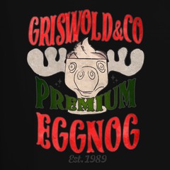 Griswold Premium Eggnog Christmas Funny Moose Gift Vintage Mens T-Shirt