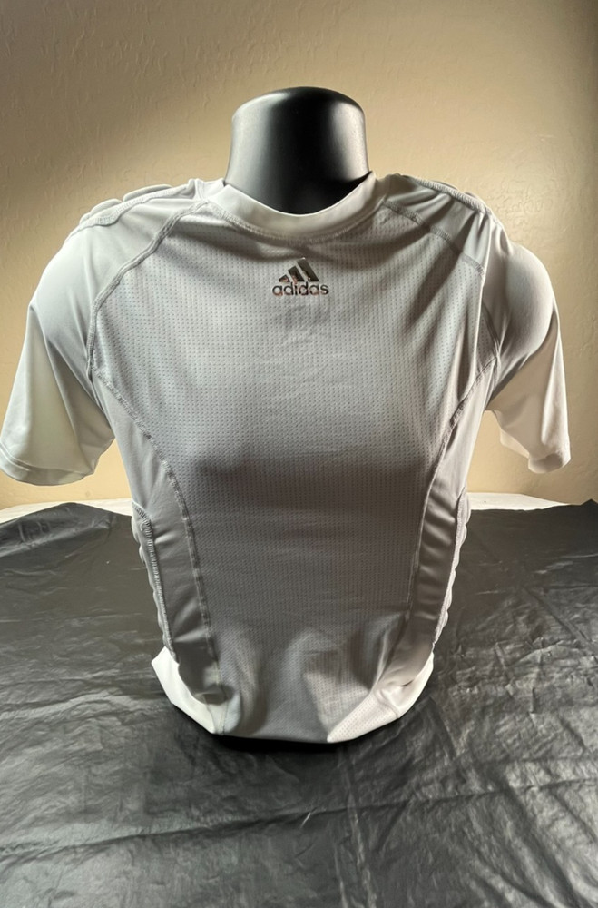 Adidas Adult Force Integrated Football Shirt Mens L White Padded Aero Ready