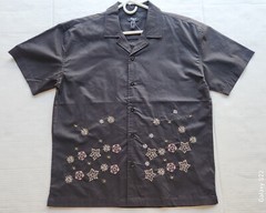Forever 21 Men’s Apparel Black Woven Top Polo Shirt – Size: Medium