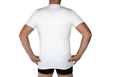 100% PURE COTTON MADE IN ITALY BODYPERFECT T-SHIRT BLACK & WHITE