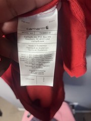 Carhartt Force Relaxed Fit Red Pocket Tee Crew Neck Short Sleeve Men’s S