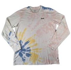 Levi’s Tie Dye Multicoloured Long Sleeve T Shirt Back Print Men’s Uk Size Medium