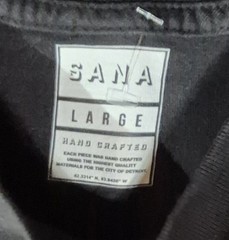 SANA Detroit Shirt Men’s Large Black Michigan State Spartans MSU Dawgs Skeleton