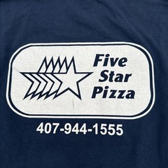 Stars And Slices Forever T-shirt Men X-Large Blue Graphic Print Logo USA..#17066