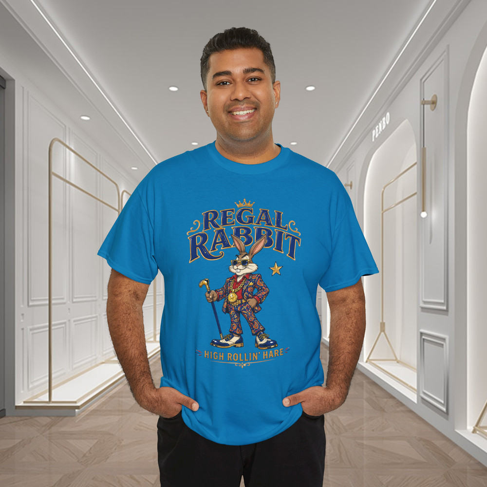 Regal Rabbit High Rollin Hare Cartoon Graphic T-Shirt