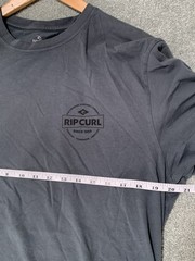 Rip Curl Men’s XL Gray Standard Fit Graphic Logo Crew Neck Short Sleeve T-Shirt