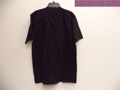 GEMROCK Men 100% Cotton Crew Neck T Shirt Solid Black Short Sleeve Tee Medium