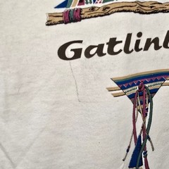 Vintage Gatlinburg Shirt Tribal Native Art Outdoor Elk Graphic Cream L Tee