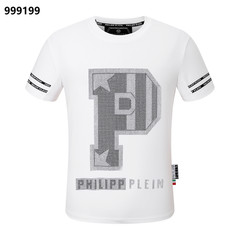 NWT Philipp Plein Animal Diamond Emblem Black/White Merino T-shirt