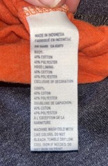 American Eagle Hooded Long Sleeve Shirt Light Hoodie Orange Colorblock Hood Lg