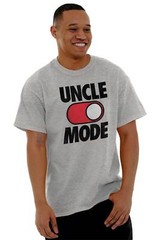 Uncle Mode Funny Funcle Birthday Fathers Day Mens Casual Crewneck T Shirts Tees