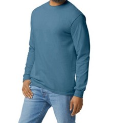 First Quality NEW Indigo Blue Gildan Heavy Cotton Adult Long Sleeve T Size M.