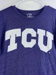 5333 The League TCU Horned Frogs Men’s Large Purple Poly Cotton Blend T-shirt