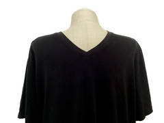 BANANA REPUBLIC ECO PREMIUM WASH Black Short Sleeve V-Neck T-Shirt Sz XL