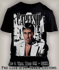 Scareface Capeesh Graphic Streetwear Tee Shirt Classic 8XL Bigdude Big Tshirt