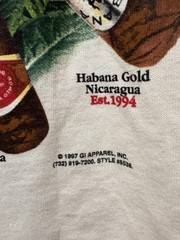 Vintage Cigars Through The Years Shirt Mens Large White Cigar Graphic Tee 90s