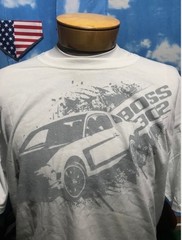 FORD Mustang Boss 302 White NWOT XL extra large Shirt Anvil pre-shrunk C34