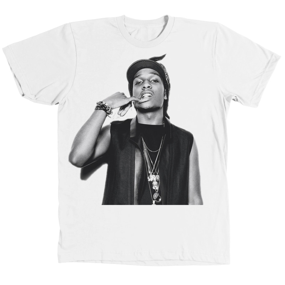 ASAP Rocky Portrait Graphic Multicolor Short Sleeves Unisex T Shirt