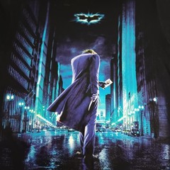 Joker The Dark Knight movie promo t-shirt Ledger batman Sz S-M