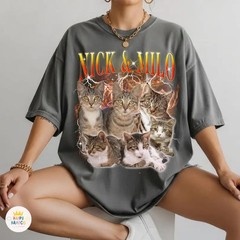 Custom Photo Cat Bootleg Shirt Personalized Pet Memorial