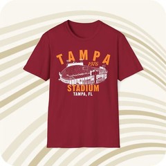 Tampa Stadium 1976 Classic Cut Football T-Shirt – Tampa Bay Buccaneers