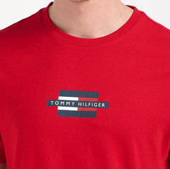 Tommy Hilfiger Men’s Medium Red Flag Logo Box T Shirt (MW38636-601) Size XXL