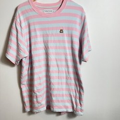 Teddy Fresh Striped Pink and Green Cotton Tee Shirt Size Men’s Large