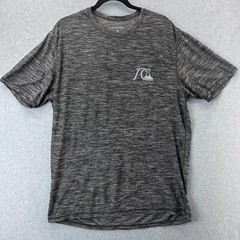 Quicksilver Mens Size Large Gray Striped Breathable Stretchable Shirt