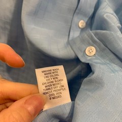 Croft & Barrow Mens XL Light Blue Grid Short Sleeve Easy Care Button Down Shirt