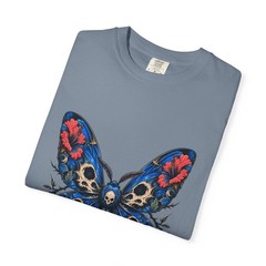 Cerulean Hibiscus Reaper Moth Graphic Tee