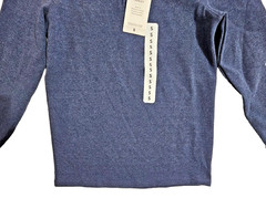Shirt Blue Thermal Henley Long Sleeve Stretch Men’s S By Member’s Mark