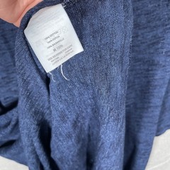 Wallace & Barnes Shirt Mens Large Indigo Blue Short Sleeve Pocket Crew Neck