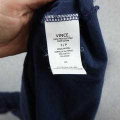 Vince Hoodie Shirt Mens Small Casual Lightweight Layered Lined Blue Long Sleeve