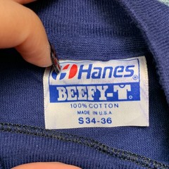 Vintage Hanes Beefy-T T Shirt Men’s S 34-36 Purple Cotton Short Sleeve Classic