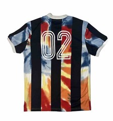 HUF Worldwide Soccer Size Medium Jersey Tee T-Shirt Blue Black RARE FUTBOL 02