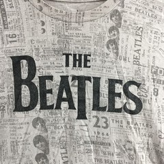 The Beatles Graphic Print Tee T-Shirt Mens XL Gray Cotton Short Sleeve Crew Neck