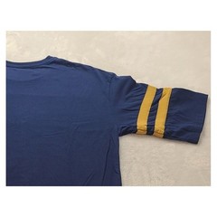 NFL Team Apparel Los Angeles Rams Mens Large Navy Blue Gold Jersey Style T-Shirt