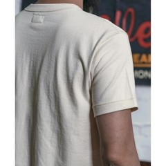 Bronson Loopwheel Tubular Athletic T-Shirt Men M Apricot Cream Beige Heavyweight