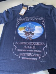 Marine Layer Grateful Dead T-Shirt Mens XS Navy New Years Eve Winterland NEW NWT