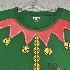 Holiday Time Men’s Elfie Elf Suit Christmas T-Shirt Green Size XL (46-48)