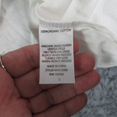 Market & Spruce Shirt Mens S White Crew Neck Tagless 100% Organic Cotton NWT